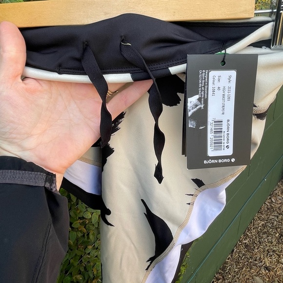 NWT | Björn Borg | High Waist Stripe Print Tights | Size 8/10 - Picture 12 of 14